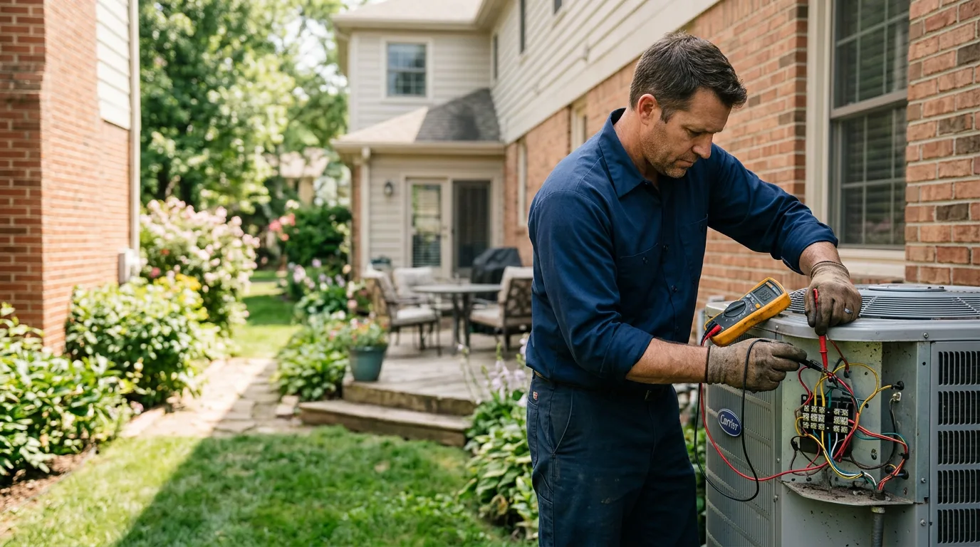HVAC technician working near Valhermoso Springs, AL